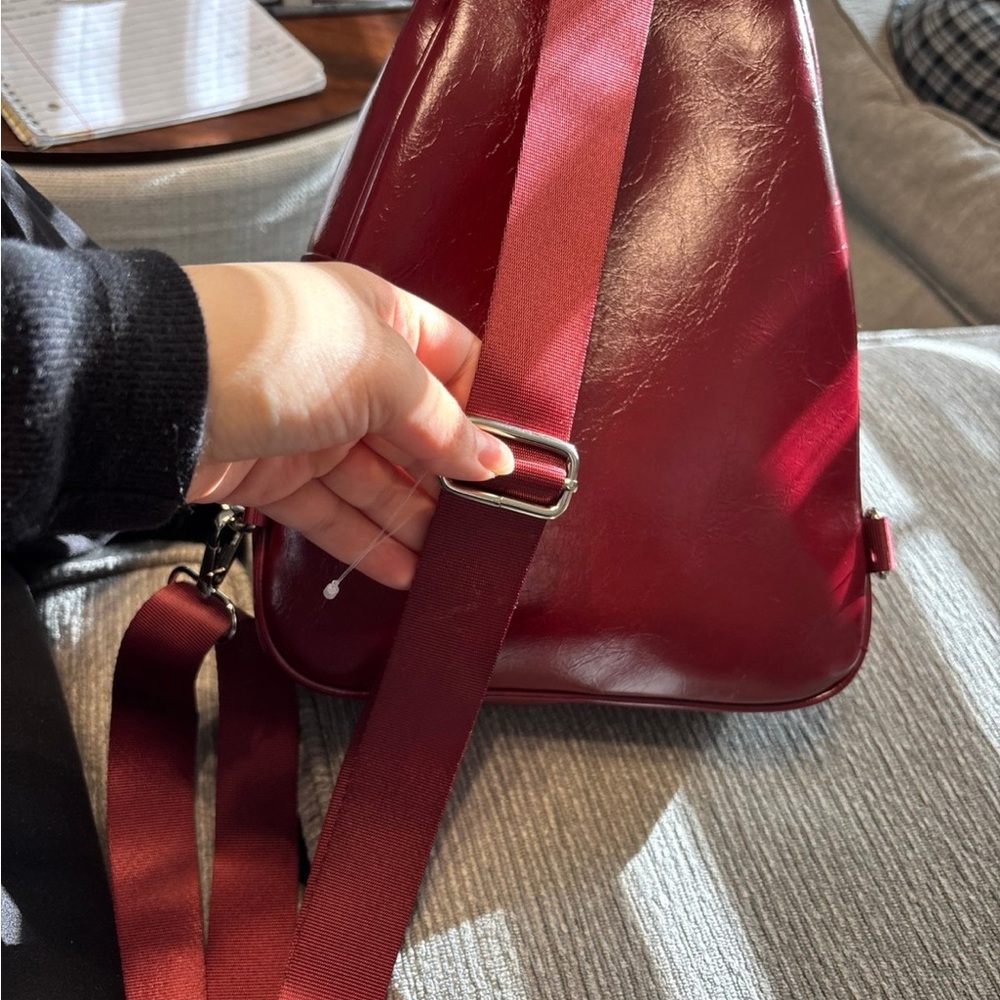 Madden Girl Cherry Red sling Bag - Picture 3 of 3